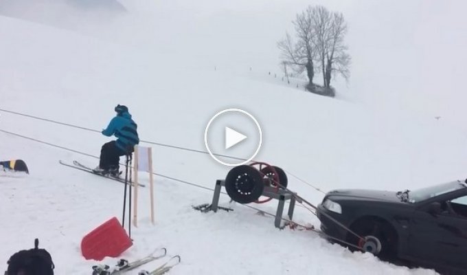 Как кататься на лыжах в обе стороны на горе