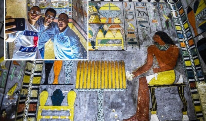 В Египте нашли уникальную цветную гробницу (8 фото)