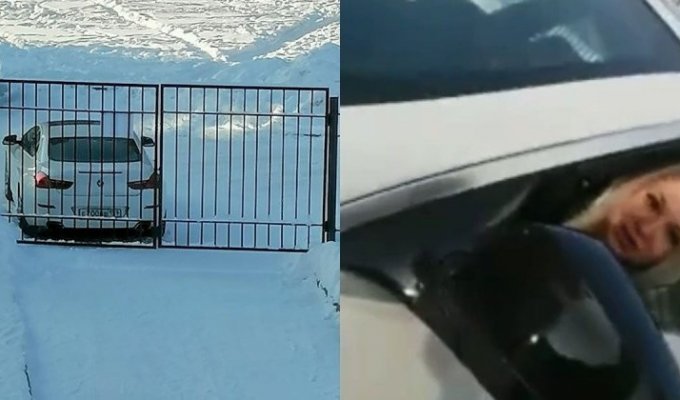 «Дети сидят голодные»: автомобилистка на белом BMW регулярно паркуется у детского садика и перекрывает въезд (2 фото + 1 видео)