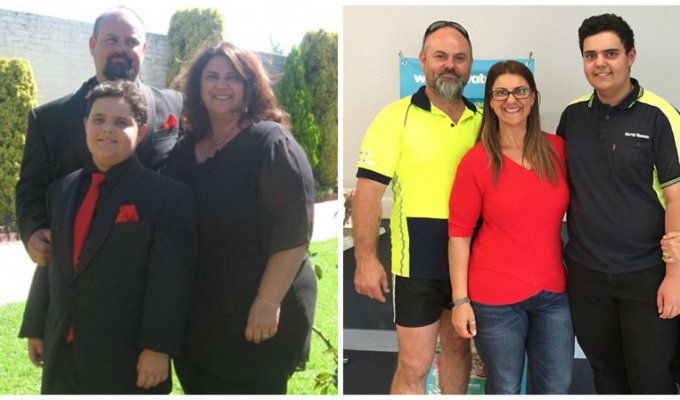 Семья из Австралии, похудевшая на 125 кг (9 фото)