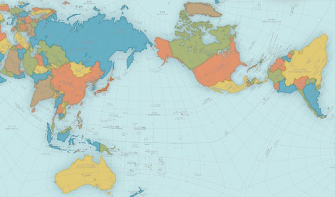 Японский дизайнер создал реальную карту мира (7 фото)