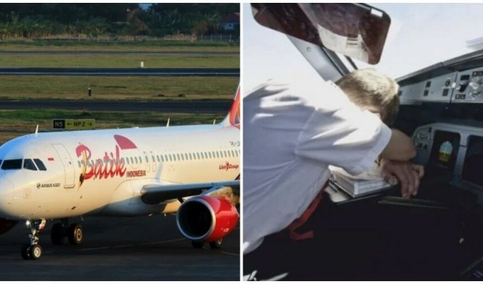 В Индонезии пилоты пассажирского самолёта уснули во время полёта (2 фото)