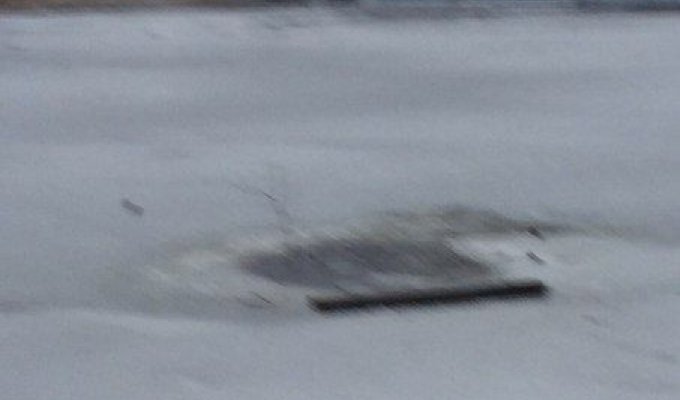 Спасение собаки, провалившейся под лед (2 фото + видео)