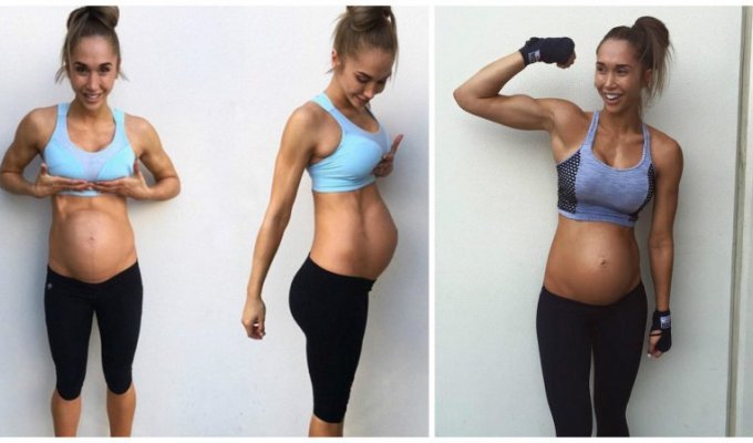Как может выглядеть 8-й месяц беременности, если ты фитнес-модель (13 фото)