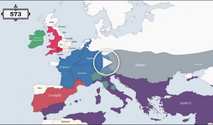 Все правители Европы за последние 2400 лет в анимированной карте