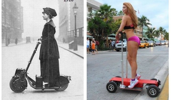 Тогда и сейчас: женщины на улицах (9 фото)