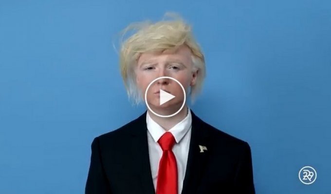 Чудеса макияжа как стать Дональдом Трампом за 30 секунд