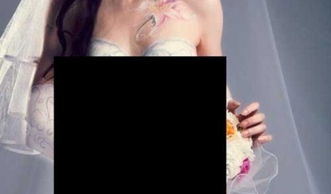 Невеста в офигенском платье (2 фото) НЮ
