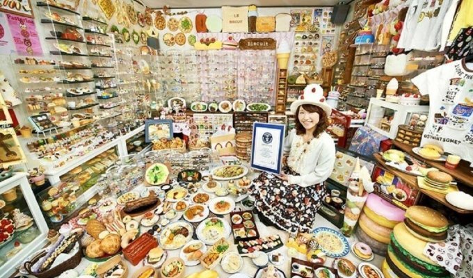 Японка собрала самую большую в мире коллекцию искусственной еды (4 фото + 1 видео)