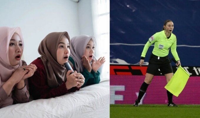 Футбол без ног: иранская цензура порезвилась на матче (6 фото)