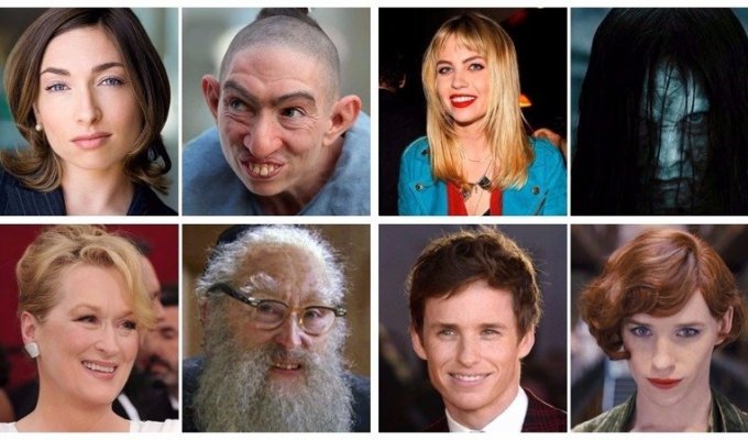 45 невероятных преображений актеров с помощью грима (46 фото)