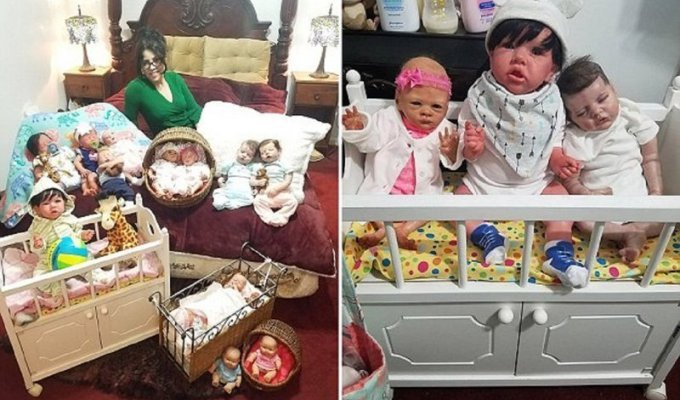 Жительница Нью-Йорка гордится коллекцией игрушечных детей (12 фото)