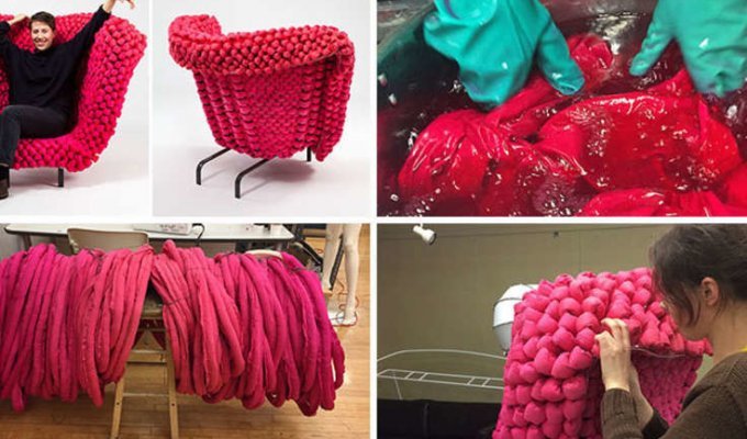 Цветастый плетёный стул: мастер-класс по созданию этого чуда (10 фото)