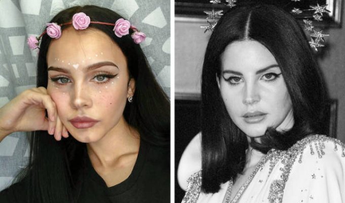 Омская студентка перевоплощается в известных людей и персонажей при помощи макияжа (16 фото)