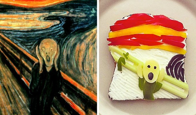 15 великих картин, которые нарисовали на бутербродах и съели (15 фото)