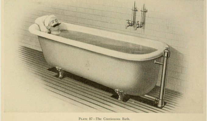 Душ, пар и клизма от паранойи и алкоголизма: иллюстрации из «Практической гидротерапии» 1909 года (25 фото)