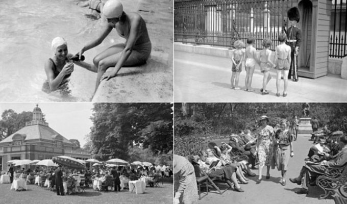 Как выглядела рекордная жара августа 1937-го в Лондоне (13 фото)