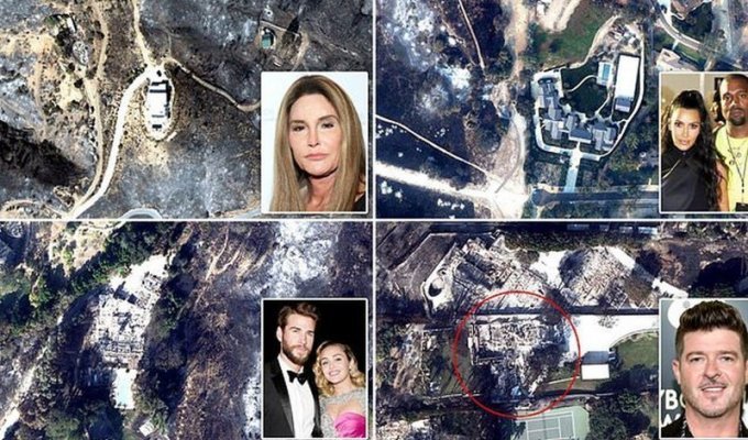 Звёздные погорельцы: кто из голливудских знаменитостей потерял дом в пожаре (5 фото + 10 тянучек + 1 видео)