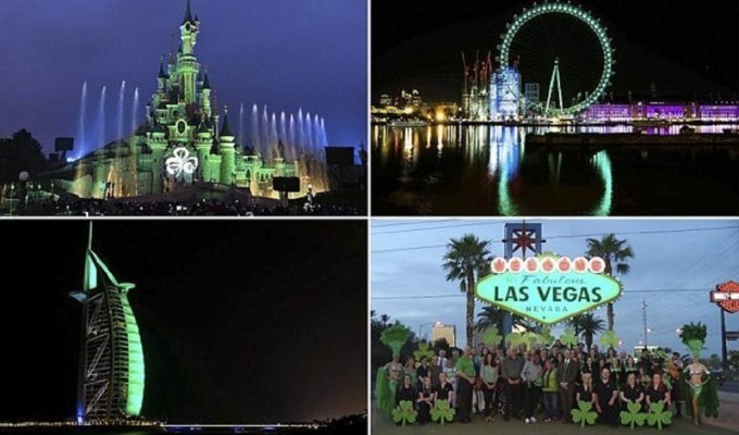 Мир позеленел! Как встречали День святого Патрика в разных странах мира (22 фото + 1 видео)