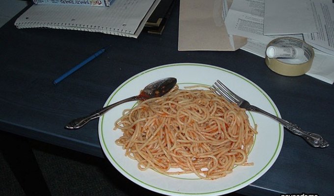  Спагетти можно не только варить (5 фото)