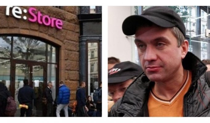 Первый в очереди за iPhone в Москве так его и не купил, потому что не хватило денег (9 фото)