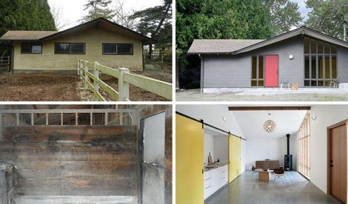 До и после: Как старая конюшня превратилась в современный дом (9 фото)