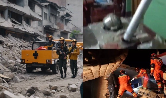 В Китае произошло мощное землетрясение, есть жертвы (2 фото + 5 видео)
