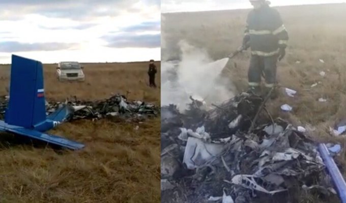 Легкомоторный самолет потерпел крушение под Москвой. Два человека погибли (3 фото + 1 видео)