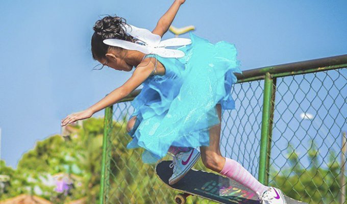 9-летняя фея-скейтбордистка понравилась многим интернет-пользователям