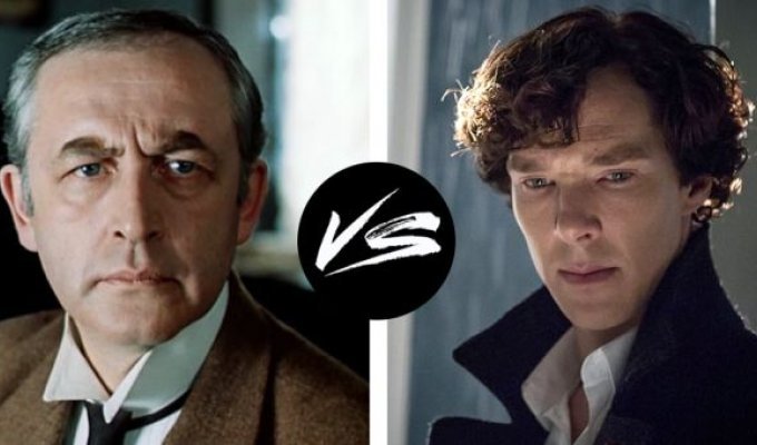 Сравнение героев из советских «Приключений Шерлока Холмса и доктора Ватсона» и британского «Шерлока» (10 фото)