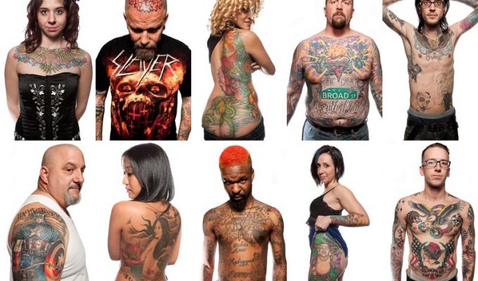 Фотопортреты с фестиваля татуировок в Филадельфии (20 фото)