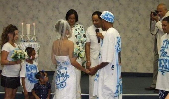 Гангста свадьба, свадьба чернокожих (6 фото)