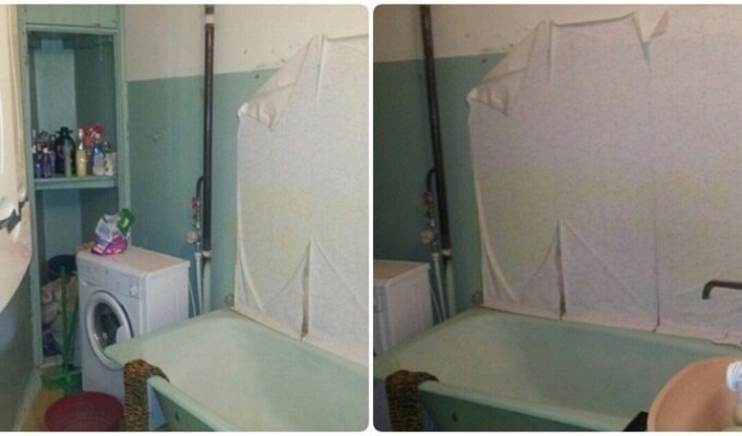 До и после: ремонт ванной комнаты нестандартной планировки (6 фото)