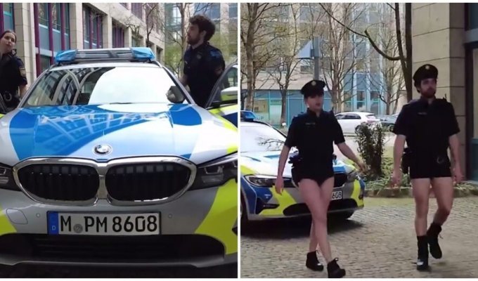 Полицейские Баварии пожаловались, что остались без штанов (1 фото + 2 видео)