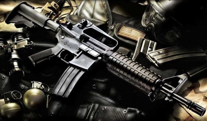 Американская автоматическая винтовка М16 (4 фото)