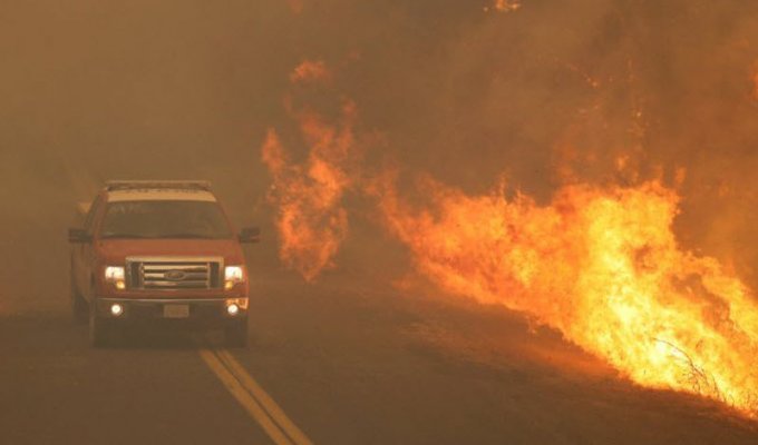 В Калифорнии объявлено чрезвычайное положение из-за лесных пожаров (8 фото)