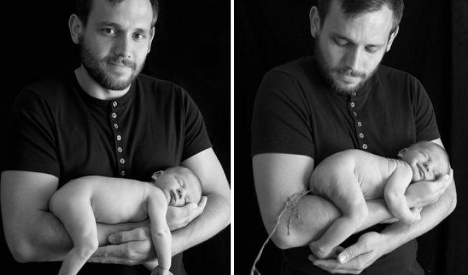 19 смешных семейных фотосессий с новорожденными