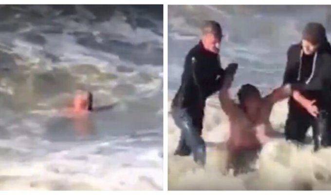 В Сочи женщина переоценила свои силы и не смогла самостоятельно выбраться из моря (2 фото + 1 видео)