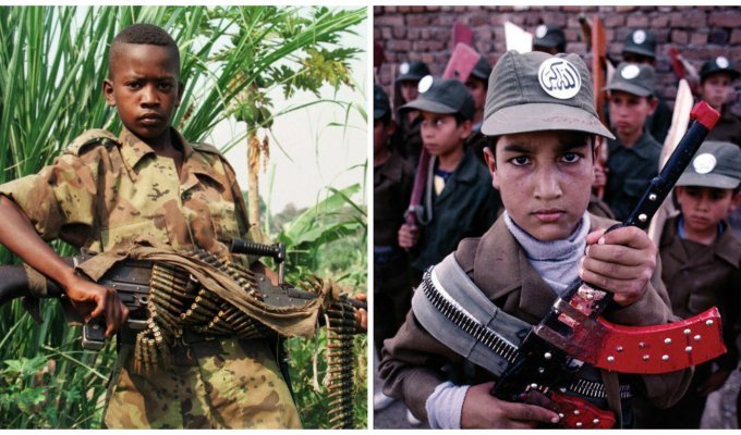 Дети-солдаты. Юные рабочие войны (20 фото)