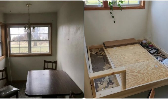 Фото до и после ремонта: семья купила дом 1950-х годов и переделала кухню (9 фото)