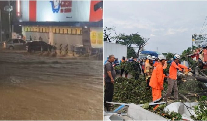 Индонезию и Бразилию сотрясают стихийные бедствия (1 фото + 5 видео)