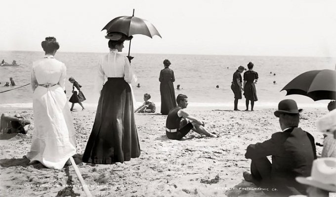 Вот так выглядели пляжи в XIX веке! (17 фото)