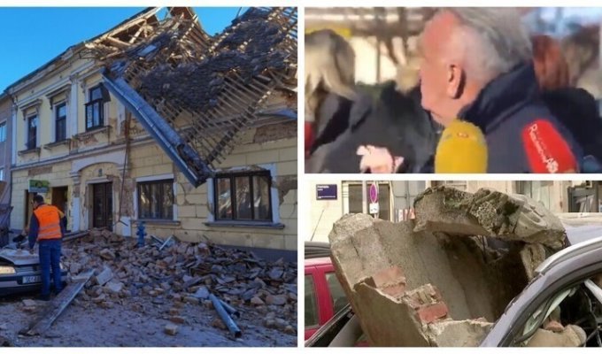 Землетрясение в Хорватии попало в прямой эфир телепрограммы (13 фото + 3 видео)