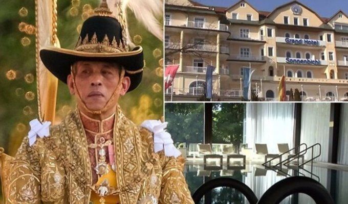 Король Таиланда самоизолировался в немецком спа-отеле с гаремом из 20 наложниц (4 фото)