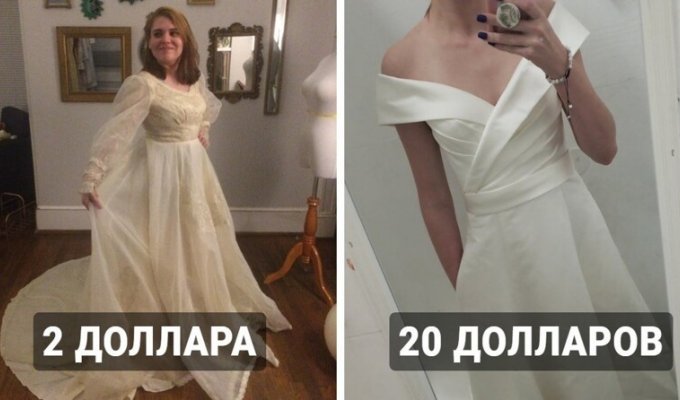 17 девушек, которые отправились за свадебными платьями своей мечты в секонд-хенд (18 фото)