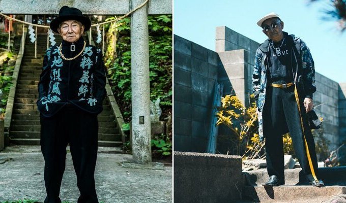Теция — 84-летний японский дедушка, ставший моделью Instagram (11 фото)
