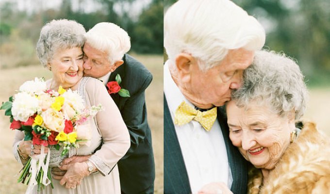 Трогательная фотосессия супругов, проживших в браке 63 года (10 фото)