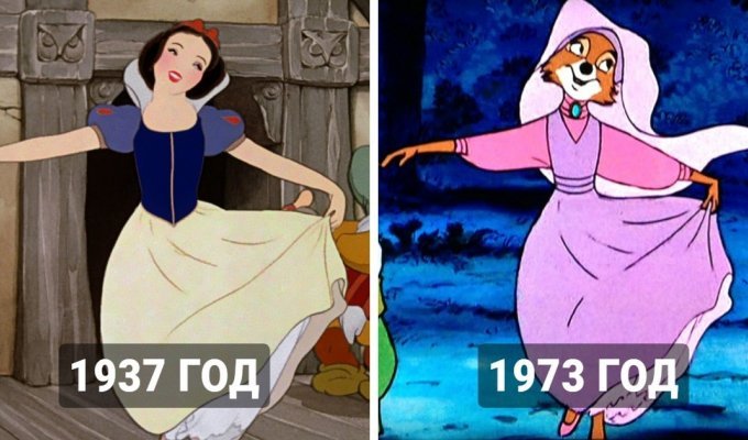 19 кадров, которые Disney использовал в своих мультфильмах по нескольку раз (20 фото)