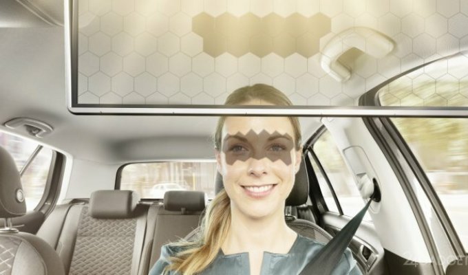 Смарт козырек Bosch защитит водителей от солнца (4 фото)