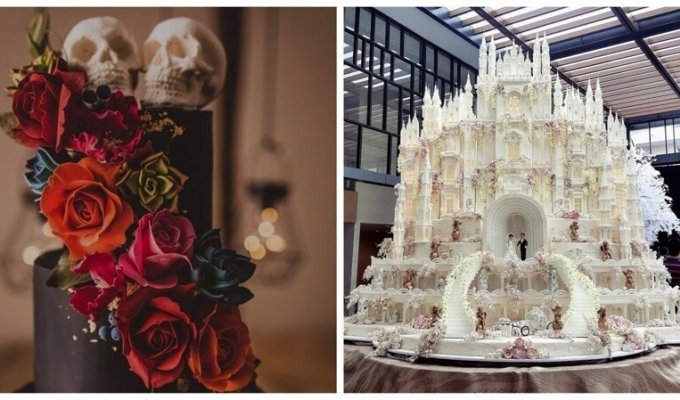 25 потрясающих тортов на свадьбу от кондитеров-волшебников (26 фото)